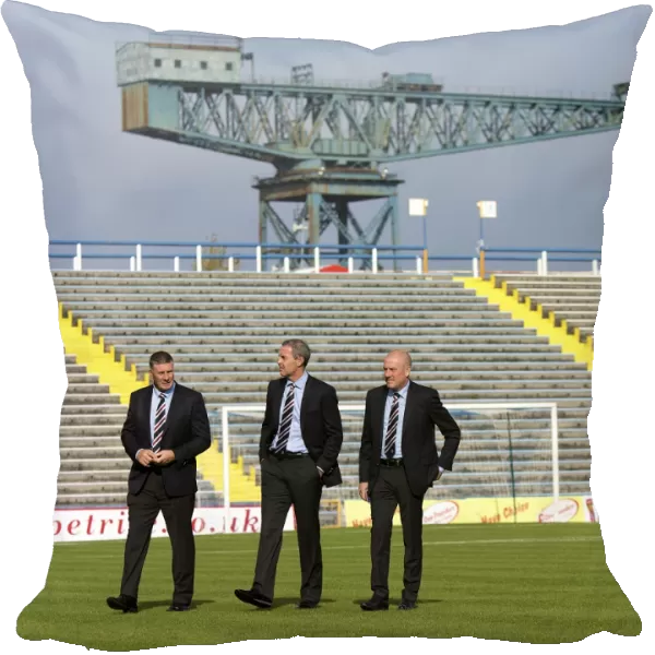 Rangers Management on Pitch Before Kick-off at Greenock Morton's Cappielow Park (Ladbrokes Championship) - Scottish Cup Winners 2003