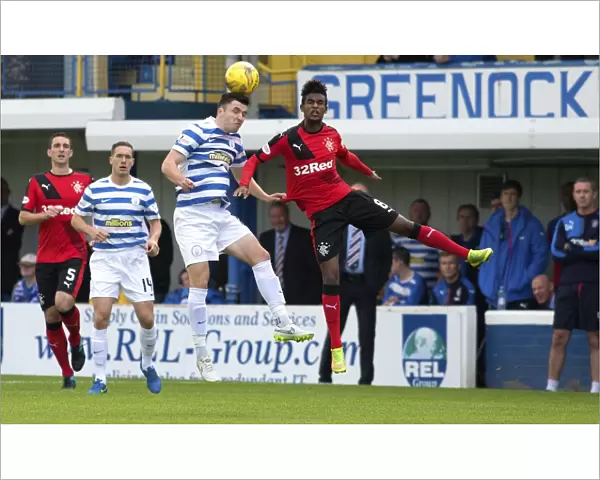 Rangers Gedion Zelalem Claims a Header Victory at Greenock Morton's Cappielow Park
