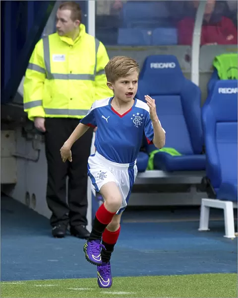 Rangers Mascots in Action: A Thrilling Championship Match at Ibrox Stadium