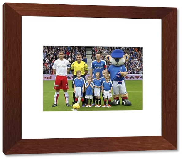 Rangers Football Club: Champions League and Mascots Celebrate 2003 Scottish Cup Victory at Ibrox Stadium
