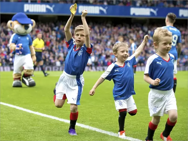 Thrilling Championship Match at Ibrox Stadium: Rangers Mascots in Action (Scottish Cup Winners 2003)
