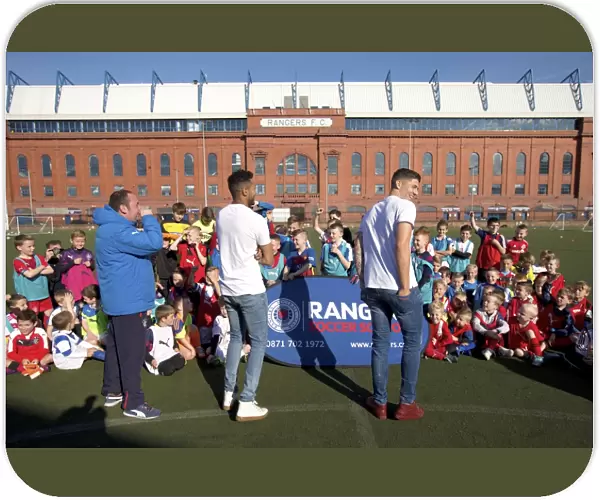 Rangers Football Club: Ibrox Complex - Wes Foderingham and Rob Kiernan Engage with Enthusiastic Soccer School Students