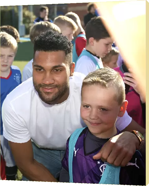 A Champion's Day at Rangers Soccer School: Wes Foderingham and Rob Kiernan Engage with Young Fans and Share the Champions Spirit - Autograph Signing, Penalty Shootout, and Interactions