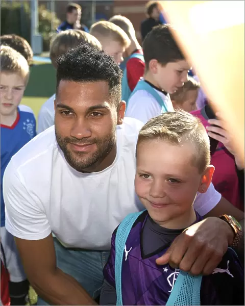 A Champion's Day at Rangers Soccer School: Wes Foderingham and Rob Kiernan Engage with Young Fans and Share the Champions Spirit - Autograph Signing, Penalty Shootout, and Interactions
