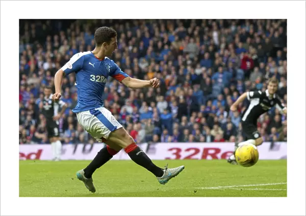 Thrilling Goal: Jason Holt Scores for Rangers in Championship Match vs. Queen of the South at Ibrox Stadium