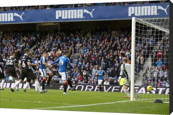 Martyn Waghorn's Dramatic Winning Goal for Rangers vs. Queen of the South in Ladbrokes Championship at Ibrox Stadium