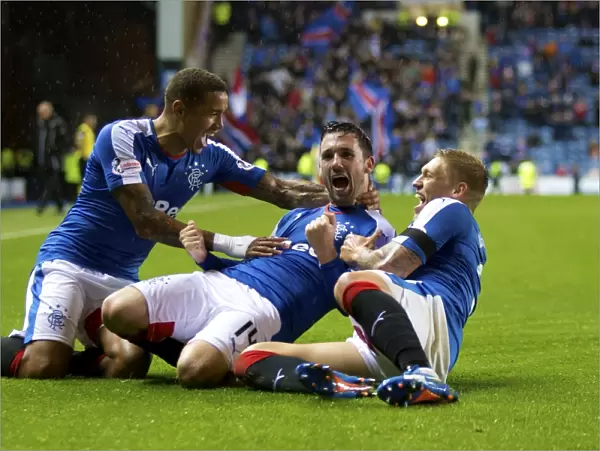 Rangers: Nicky Clark's Euphoric Moment as He Scores the Winning Goal Against Livingston in the Petrofac Training Cup Quarterfinal at Ibrox Stadium
