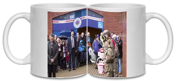Rangers Football Club: John Greig and Fans Pay Tribute at Ibrox Stadium on Remembrance Day