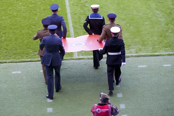 Armed Forces Tribute: Poppy Ceremony at Ibrox Stadium - Scottish Cup Champions Rangers FC