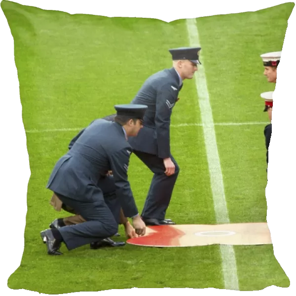 Rangers Football Club: Poppy Tribute - Armed Forces Honor the Field at Ibrox Stadium (Ladbrokes Championship)
