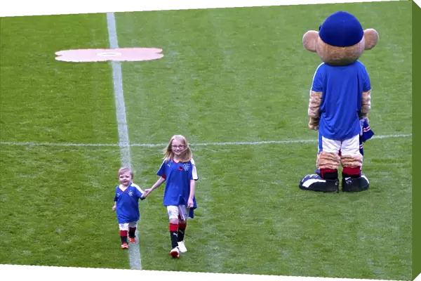 Rangers Mascots Celebrate Scottish Cup Victory at Ibrox Stadium (2003)