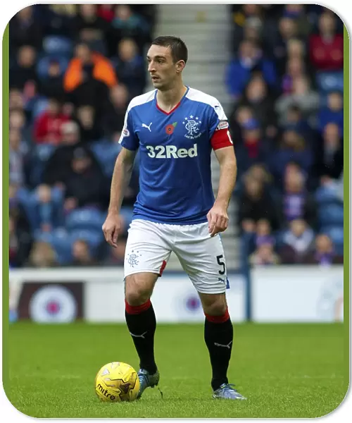 Rangers Captain Lee Wallace Rallies Team Spirit at Ibrox Stadium During Championship Match Against Alloa Athletic