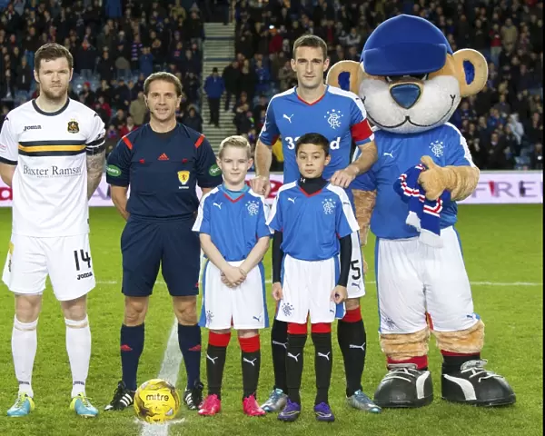 Lee Wallace and Mascots: Scottish Cup Victory Celebration at Ibrox Stadium