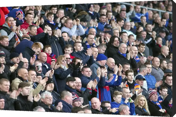 Rangers Fans Unleash Roar at Falkirk Stadium during Ladbrokes Championship Match