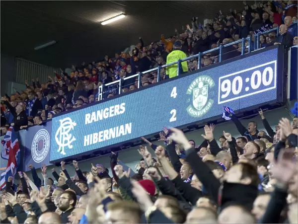 Rangers vs Hibernian: Scottish Cup Championship Win at Ibrox Stadium (2003) - Match Result Revealed on the Scoreboard
