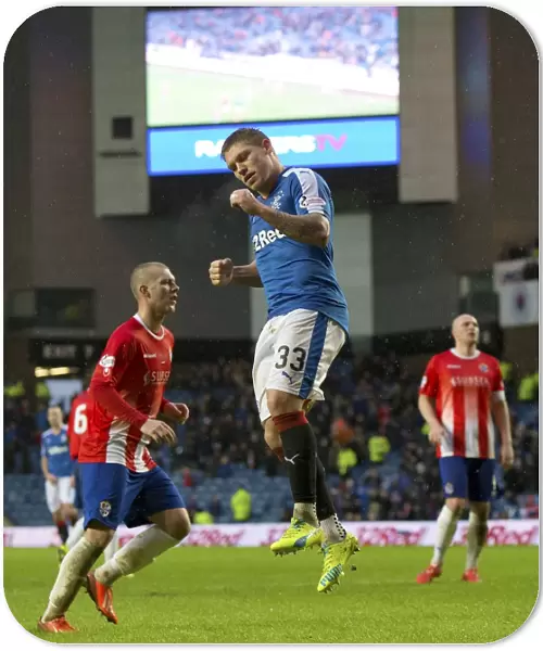 Rangers Martyn Waghorn Scores Hat-trick of Penalty Goals: William Hill Scottish Cup, Round 4 - Rangers vs. Cowdenbeath at Ibrox Stadium