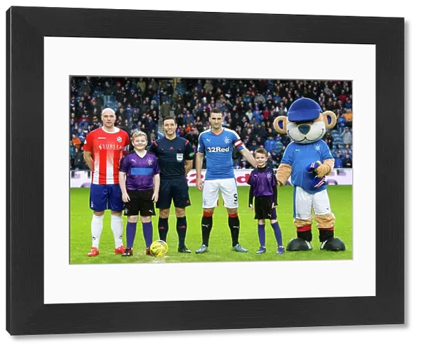 Scottish Cup Victory: Rangers Captain Lee Wallace and Mascots Celebrate at Ibrox Stadium (2003)
