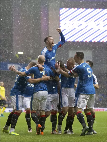 Celebrating Glory: Danny Wilson's Thrilling Goal in Rangers Championship Victory at Ibrox Stadium (Scottish Cup, 2003)