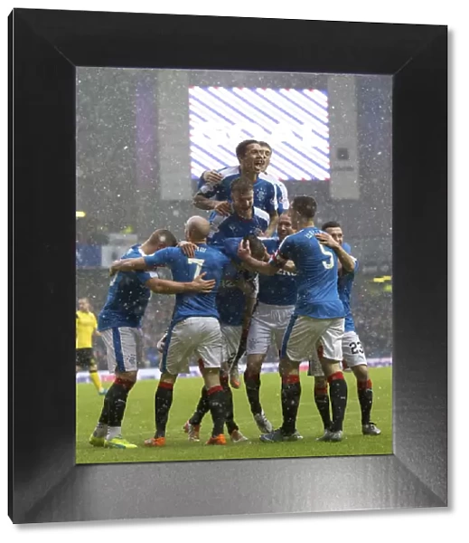 Rangers Danny Wilson: Celebrating Double Victory - Scottish Championship and Scottish Cup (2003) at Ibrox Stadium