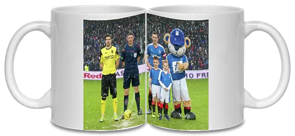 Rangers Football Club: Championship Victory - Lee Wallace and Mascots Celebrate at Ibrox Stadium