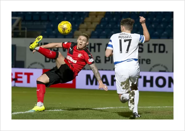 Rangers Martyn Waghorn Goes for Glory: Dramatic Overhead Kick Attempt vs. Greenock Morton
