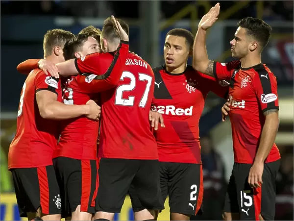 Rangers: McKay Scores and Celebrates with Team Mates in Thrilling Ladbrokes Championship Victory