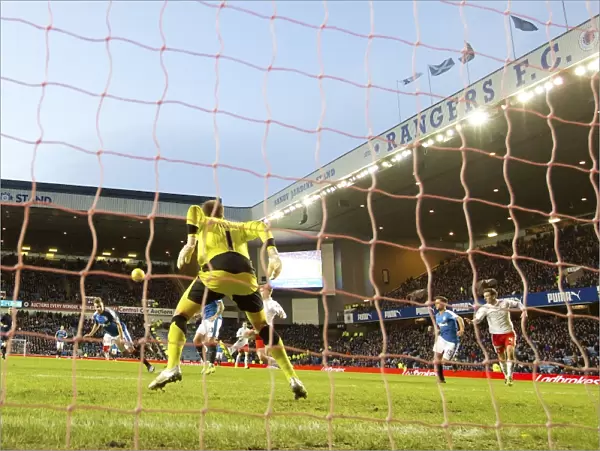 Billy King's Thrilling Debut Goal for Rangers Against Falkirk at Ibrox Stadium