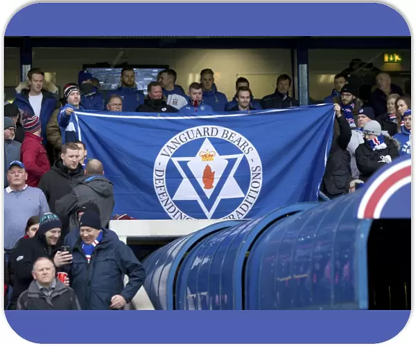 Passionate Rangers Fans at Ibrox Stadium: A Scottish Cup Fifth Round Battle (2003)