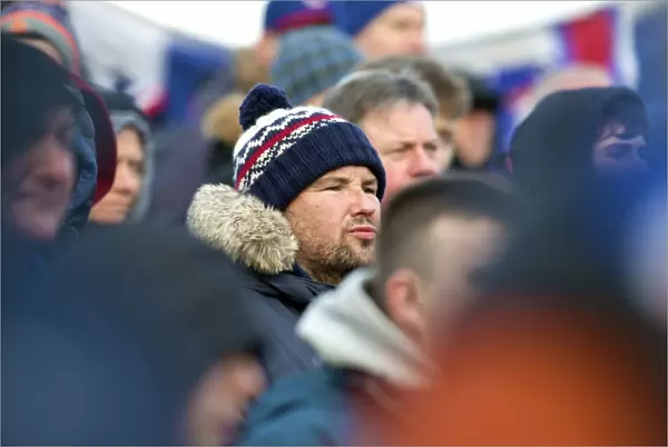 Rangers Fans Unwavering Passion at Alloa Athletic's Indodrill Stadium during Ladbrokes Championship Match