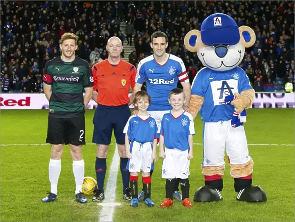 Lee Wallace and Rangers Mascots: Scottish Cup Victory Celebration at Ibrox Stadium