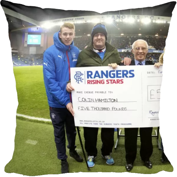 Half Time Rising Star Draw at Ibrox Stadium: Willie Henderson Announces Winner during Rangers vs Raith Rovers (Ladbrokes Championship)