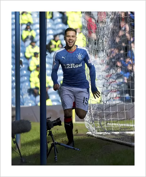 Euphoric Harry Forrester: His Thrilling Goal Celebration in the Scottish Cup Quarterfinal at Ibrox Stadium