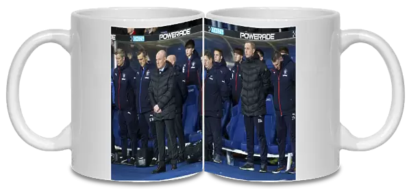 Mark Warburton and Rangers Team Pay Tribute to Billy Ritchie during Ladbrokes Championship Match at Ibrox Stadium