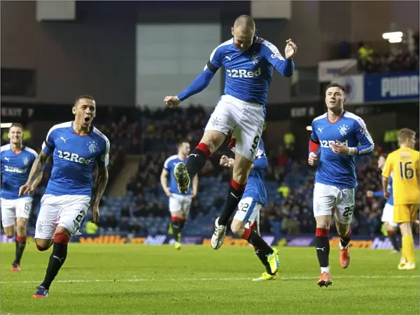 Rangers Kenny Miller's Double Strike: A Glorious Moment in the Epic Rangers vs. Greenock Morton Championship Clash at Ibrox Stadium