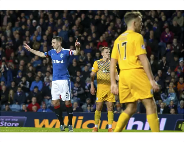 Euphoric Moment: Lee Wallace Scores Championship-Winning Goal for Rangers at Ibrox Stadium