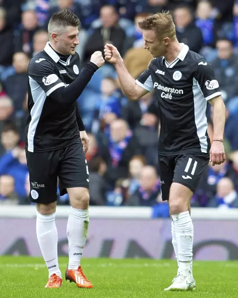 Rangers Iain Russell: Thrilling Goal Celebration against Queen of the South at Ibrox Stadium
