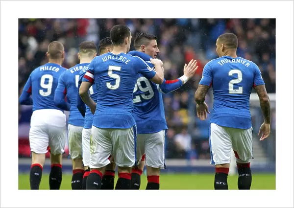 Rangers: Michael O'Halloran's Euphoric Moment as He Scores the Goal Against Queen of the South in the Ladbrokes Championship at Ibrox Stadium