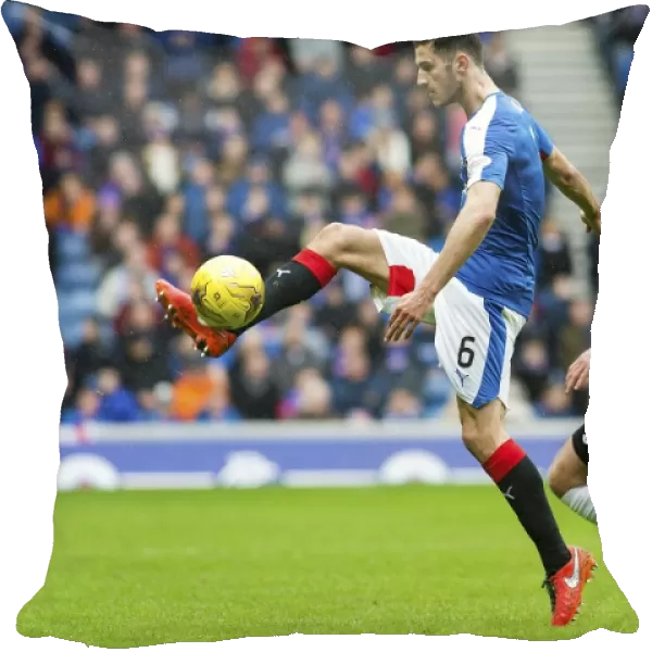 Dominic Ball in Action: Rangers vs Queen of the South at Ibrox Stadium
