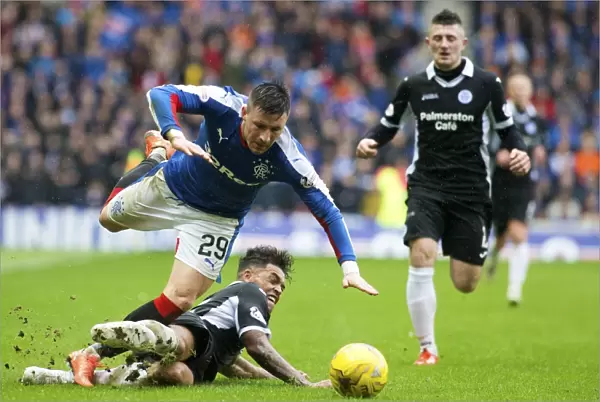 Intense Battle: O'Halloran vs Tapping at Ibrox Stadium - Rangers vs Queen of the South
