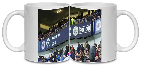 Rangers vs Queen of the South: Ibrox Stadium - Ladbrokes Championship Match Scoreboard (Scottish Cup Champions 2003) - Rangers Lead