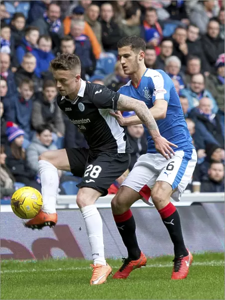 Intense Rivalry: Ball vs. Oliver at Ibrox Stadium - Rangers vs. Queen of the South, Ladbrokes Championship