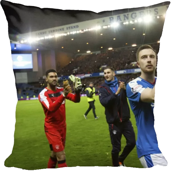 Rangers Football Club: Champions at Ibrox Stadium - Wes Foderingham, Dominic Ball, and Danny Wilson Celebrate Victory