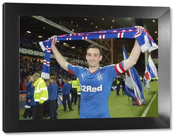 Lee Wallace's Championship Victory: Glasgow Rangers Celebrate Promotion at Ibrox Stadium
