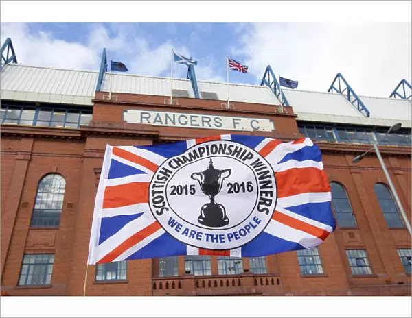 Champions Flag Flying High: Rangers at Ibrox Stadium (Scottish Cup Winning Season 2002-2003)