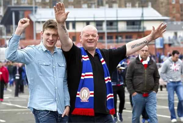 Rangers FC and Their Thrilled Fans Celebrate Petrofac Training Cup Victory at Hampden Park (2003)