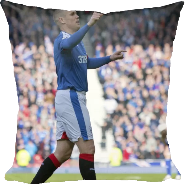 Rangers FC's Euphoric Moment: Kenny Miller's Goal Celebration in Petrofac Training Cup Final Victory over Peterhead (2003)