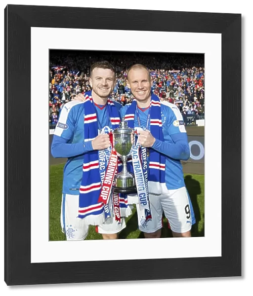 Rangers Football Club: Petrofac Training Cup Victory - Andy Halliday and Kenny Miller's Triumphant Celebration at Hampden Park (2003)
