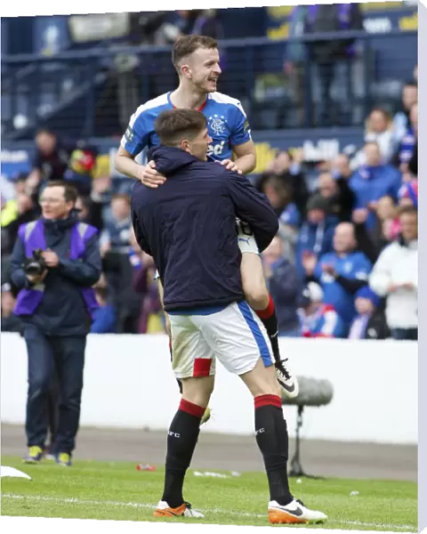Rangers Football Club: Rob Kiernan and Andy Halliday's Triumphant Scottish Cup Victory Celebration at Hampden Park