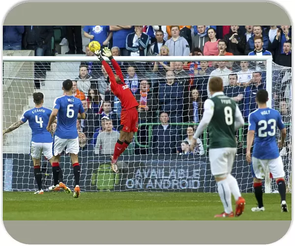 Rangers Foderingham Scores Own Goal Against Hibernian in Ladbrokes Championship Match