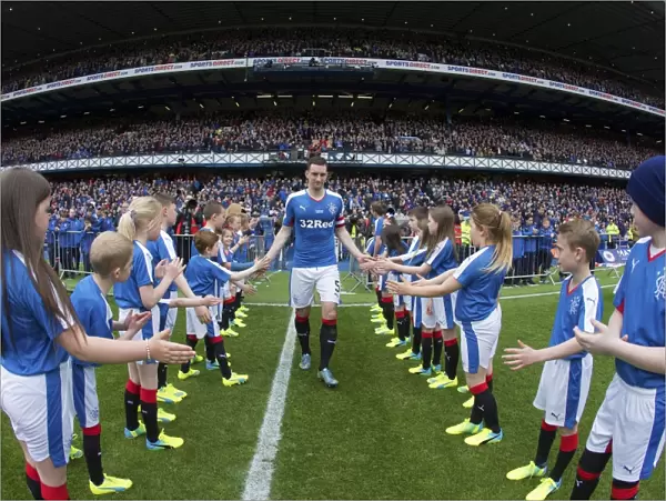 Lee Wallace's Triumphant Return with the Ladbrokes Championship Trophy at Ibrox Stadium